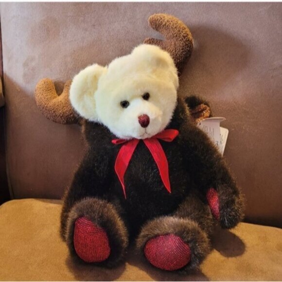Russ Berrie Plush Teddy Bear / Moose  Christmas Holiday - Picture 3 of 9